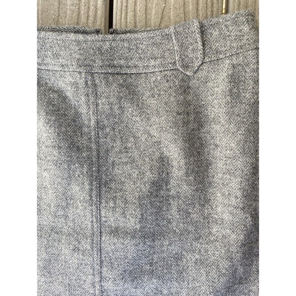 Talbots Wool Blend Herringbone Pencil Skirt Gray Lined Size 4 Classic Career - Picture 2 of 11